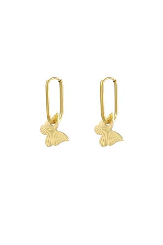 Earrings elongated with butterfly