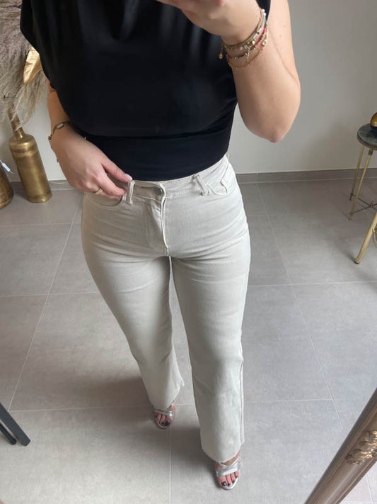 Straight pants beige