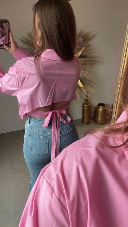 Pink Sexy Back Top