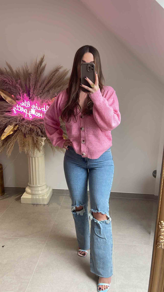 Pink cardigan Lima