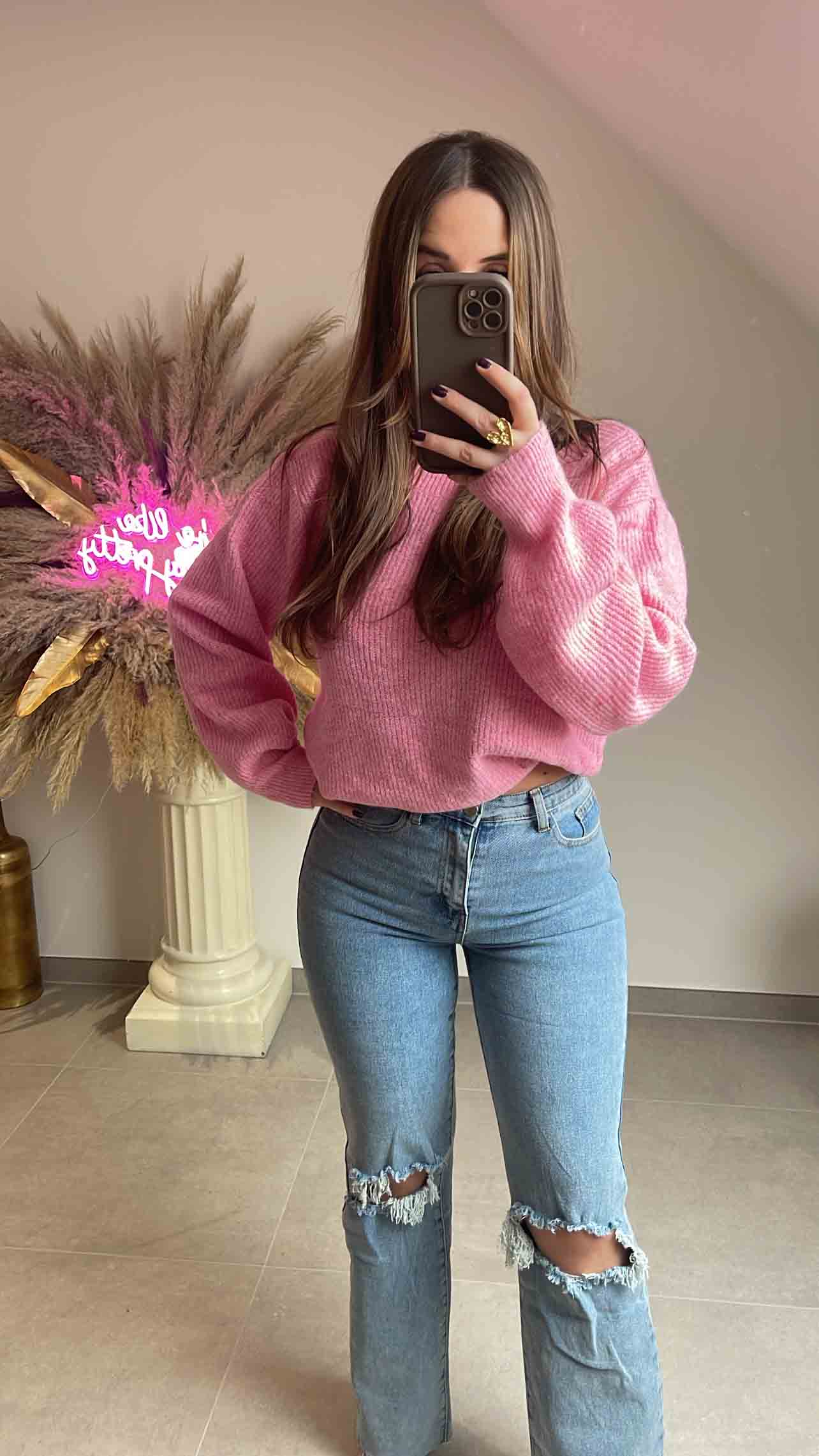 Pink cardigan Lima