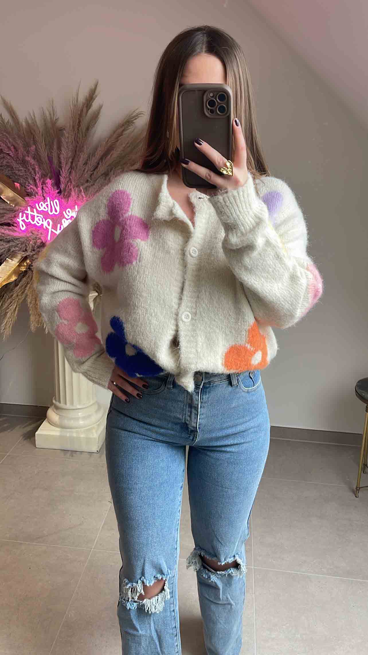 Flower cardigan